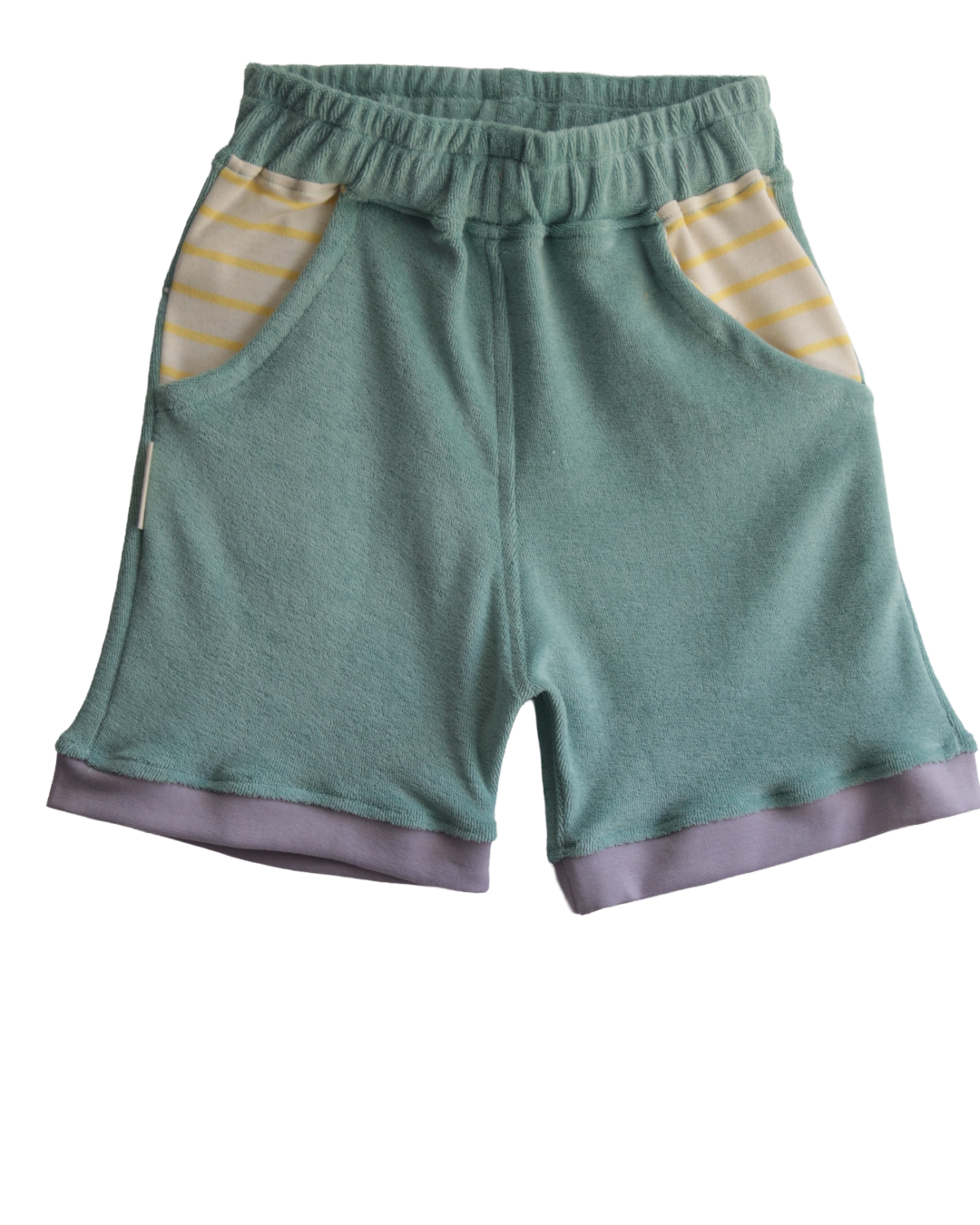 Kurze mitwachsende Kinderhose Eukalyptus Ringel| BARNBUX