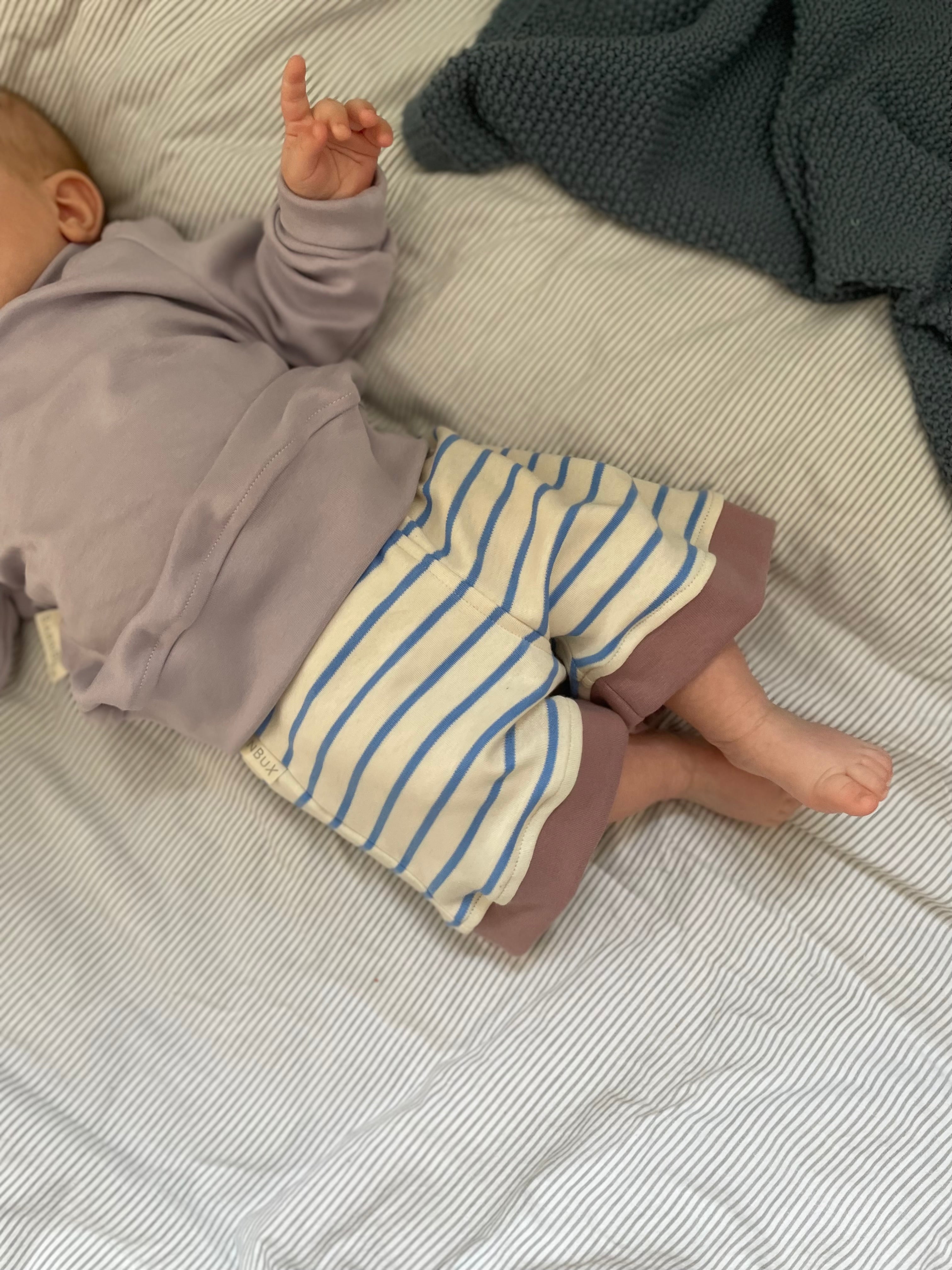 kurze Mitwachshose Ringel Wolke I BARNBUX