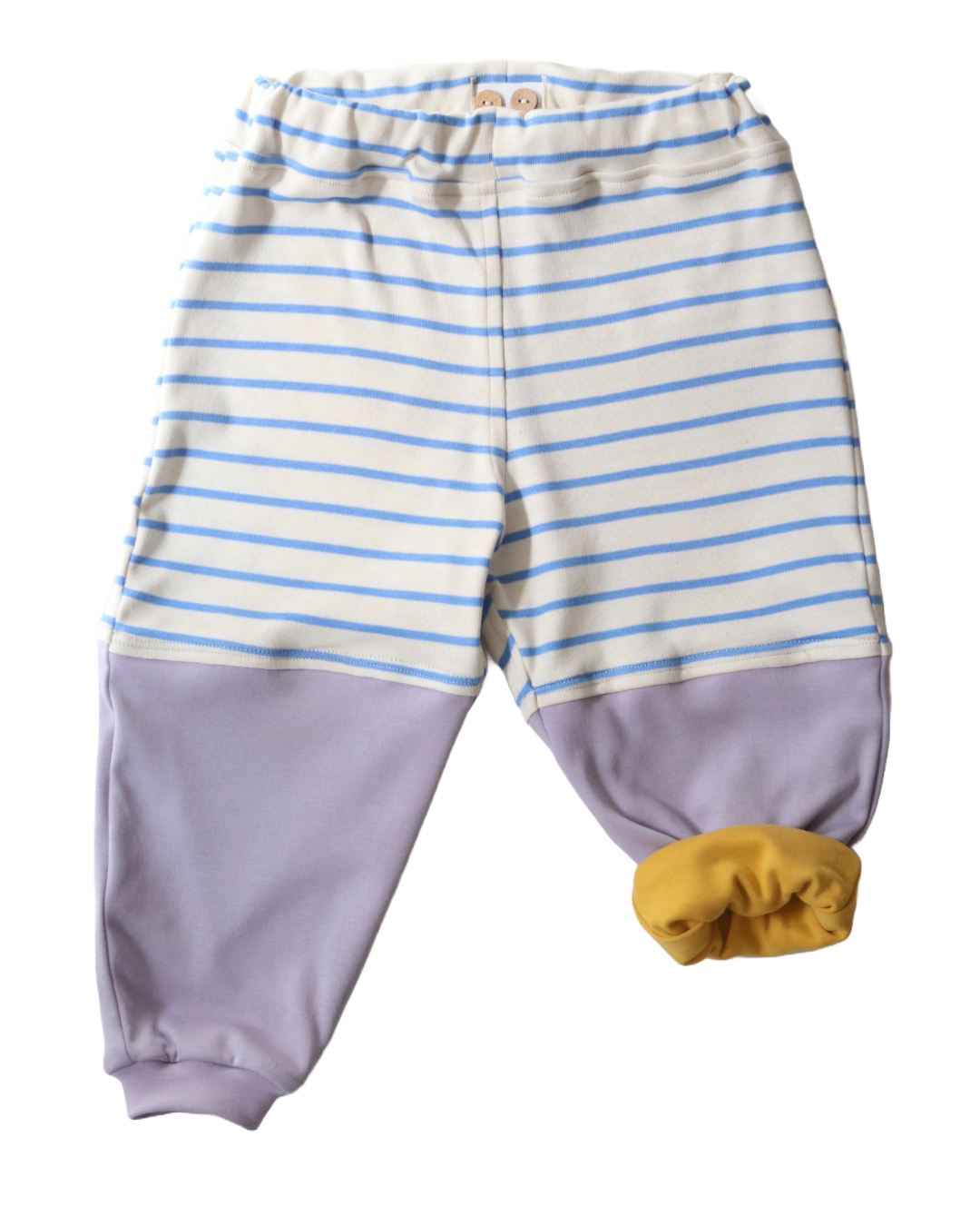 mitwachsende Kinderhose Wolke Ringel Lavendel| BARNBUX