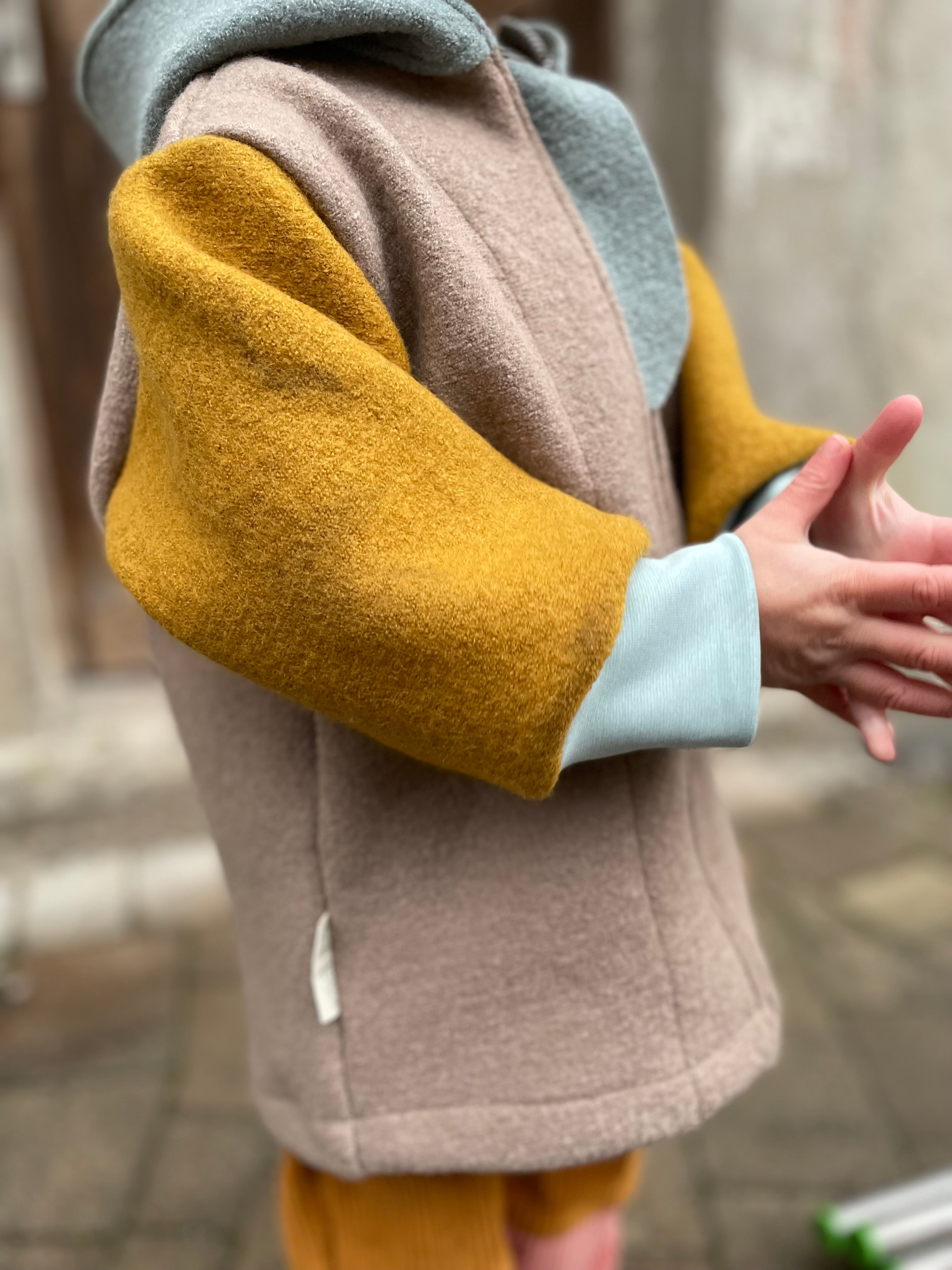 Bio Wollwalk Jacke I Colourblock