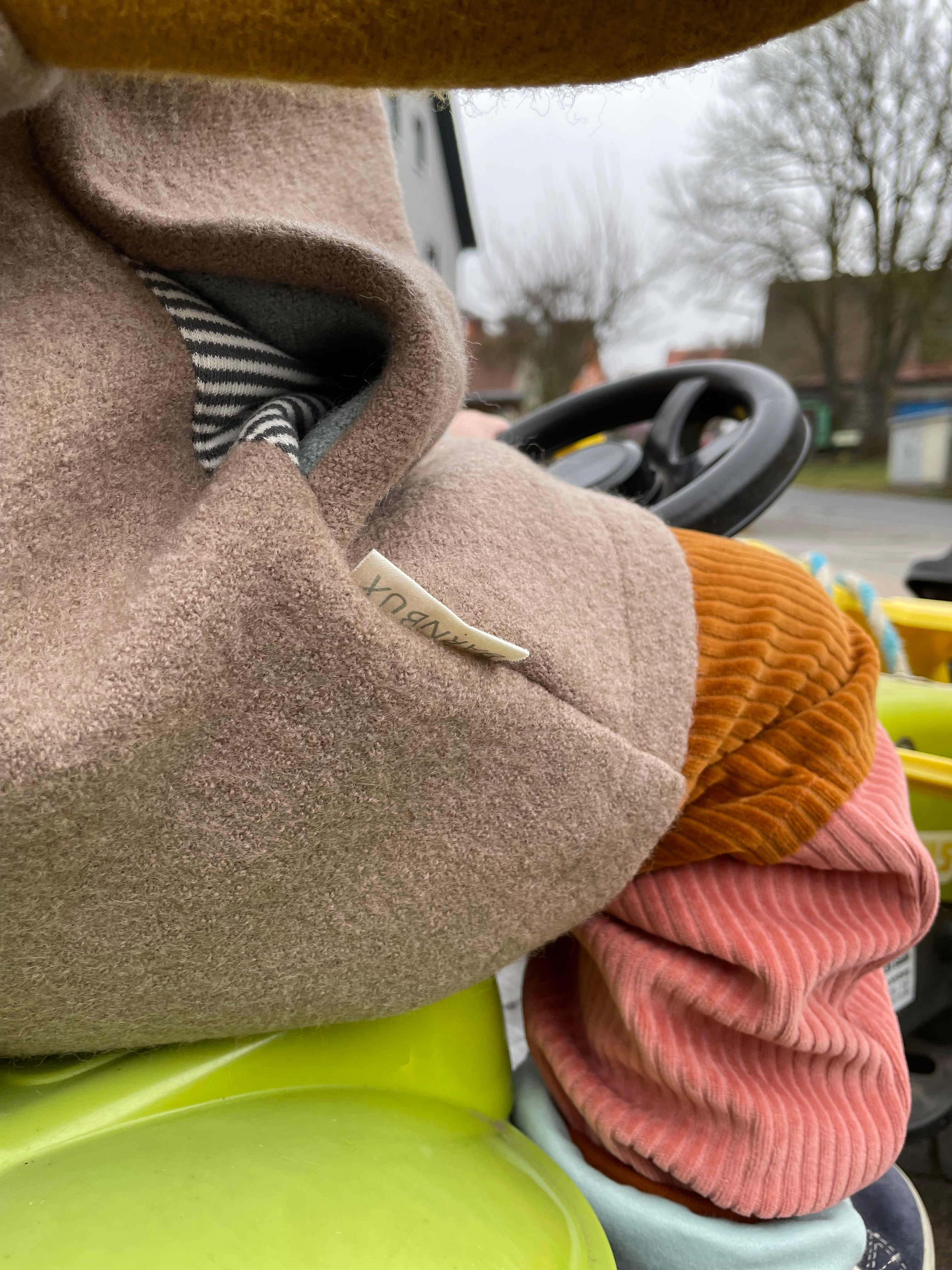 Bio Wollwalk Jacke I Colourblock