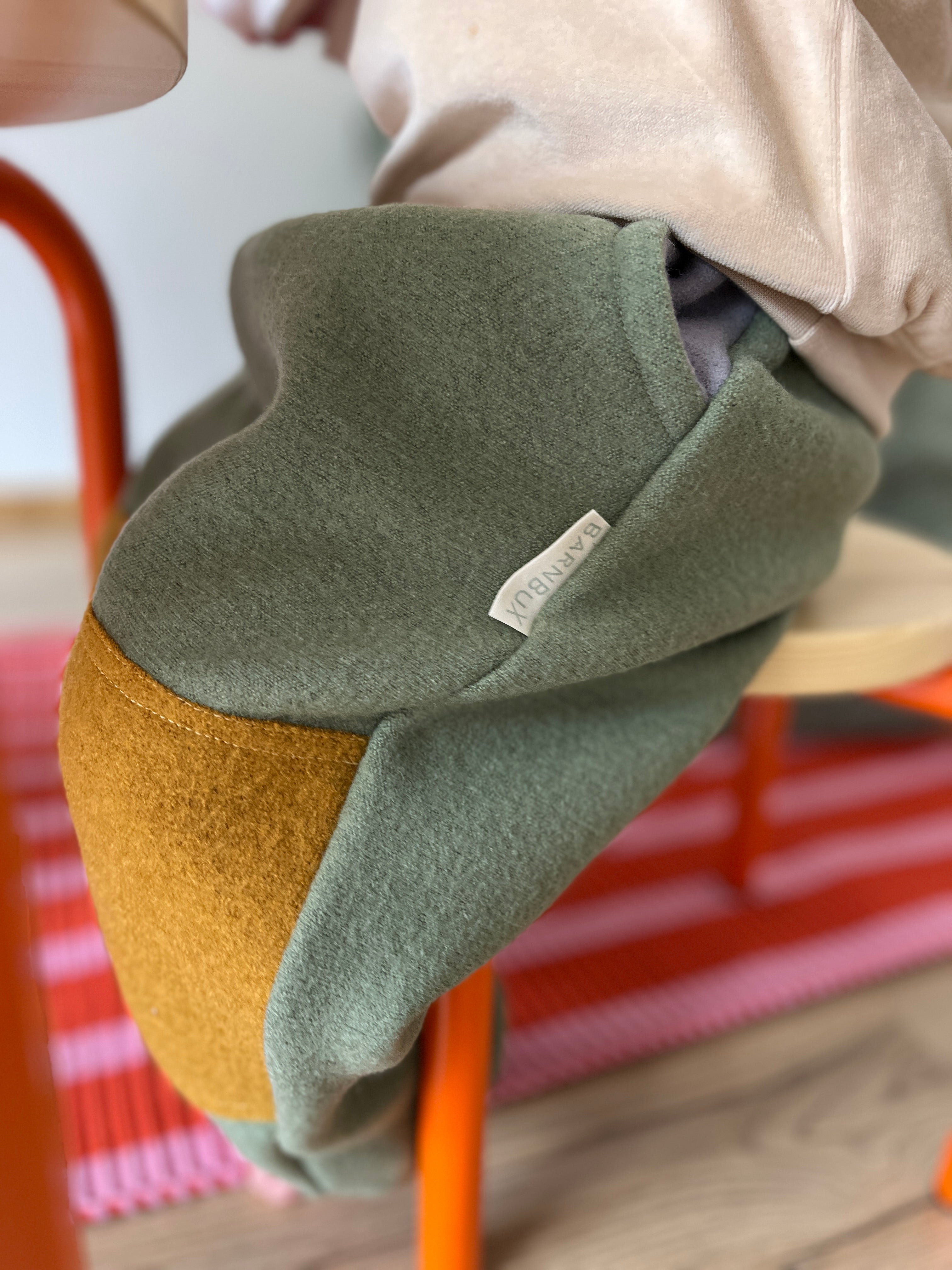 robuste Colorblock Wollwalk Hose | Bio Schurwolle (kbT)