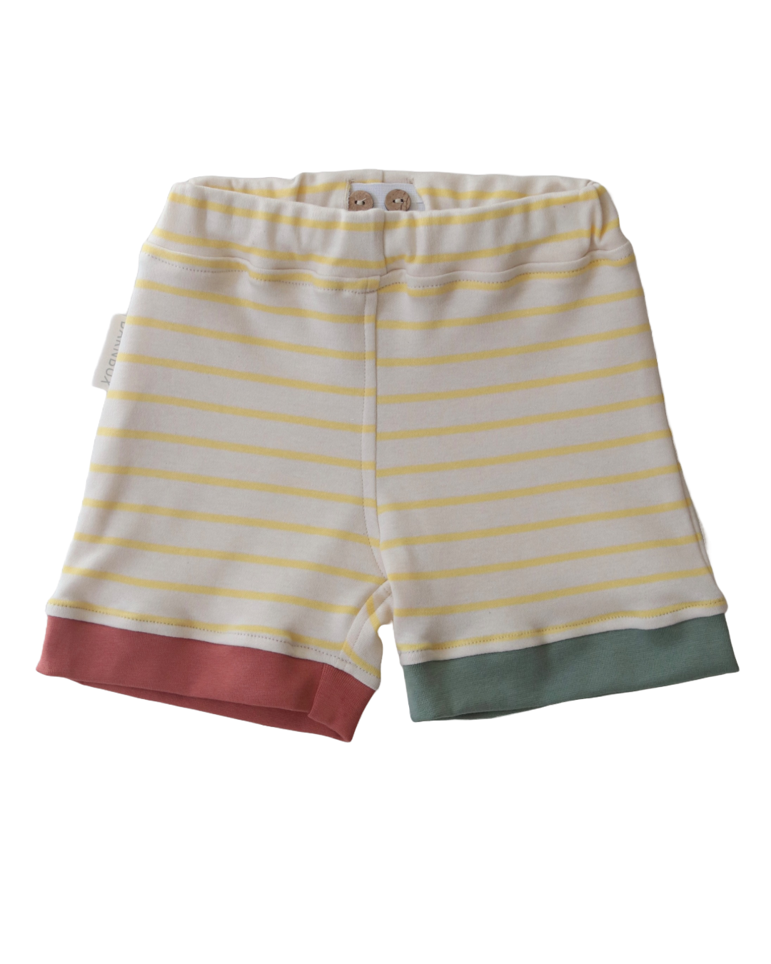 kurze Mitwachshose Ringel Zitrone I BARNBUX