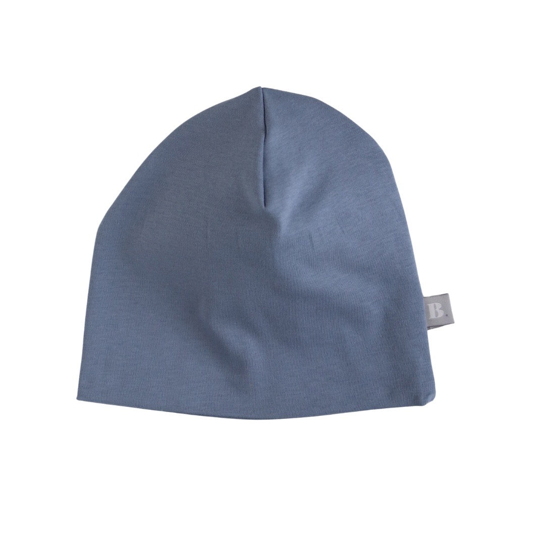 Vegane Beanie Mütze für Babys und Kinder fair produziert und mitwachsend