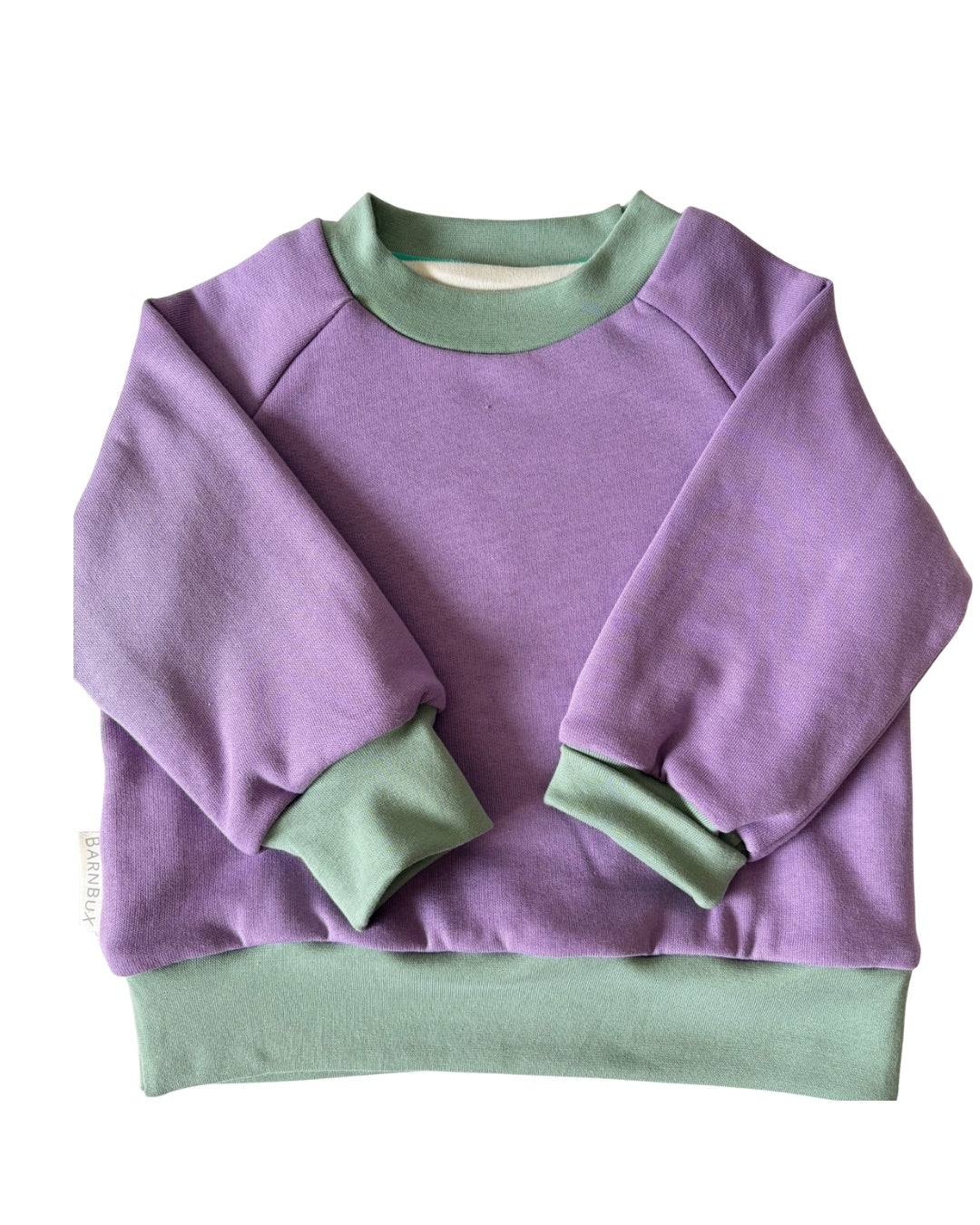 mitwachsender kinder pullover bio Baby baumwolle lila gruen barnbux
